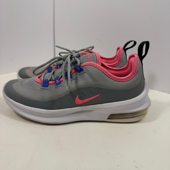 Nike Air Max Girls Running Sneakers Gray Pink Cushioned Athletic Shoes Size 3Y - Picture 2 of 12